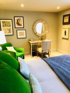 Falstaff bedroom green and white The Falstaff